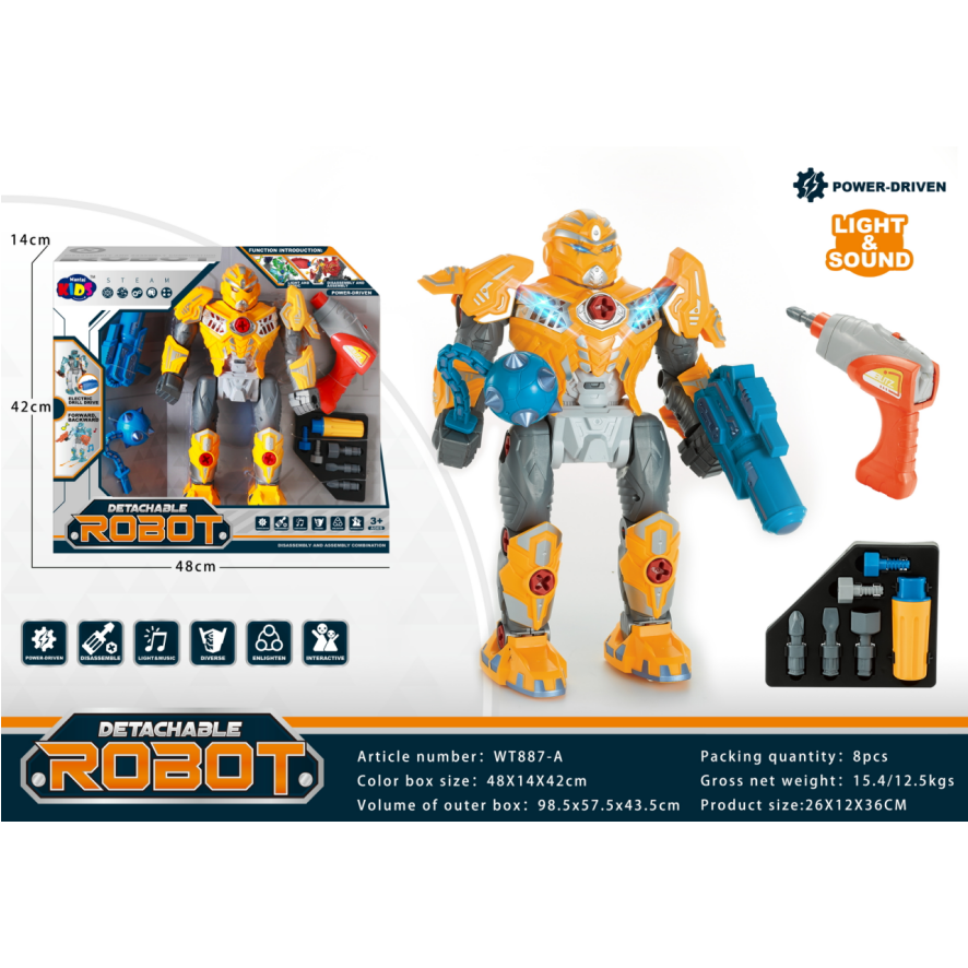 DETACHABLE ROBOT Electronic Plastic Toy